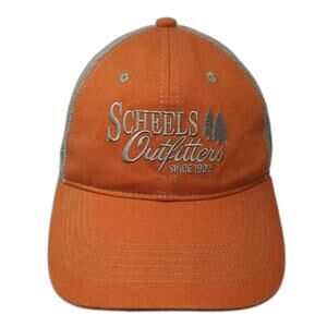 Scheels Outfitters Trucker Hat Orange Snapback Mesh Cap Hunting Outdoor One Size